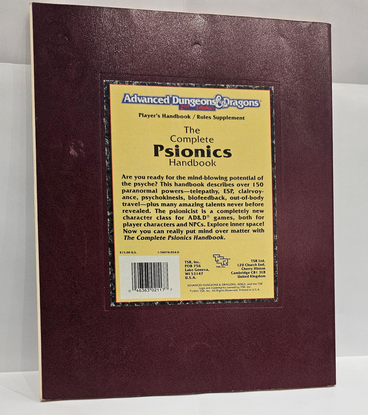 Advanced Dungeons & Dragons 2nd Edition The Complete Psionics Handbook