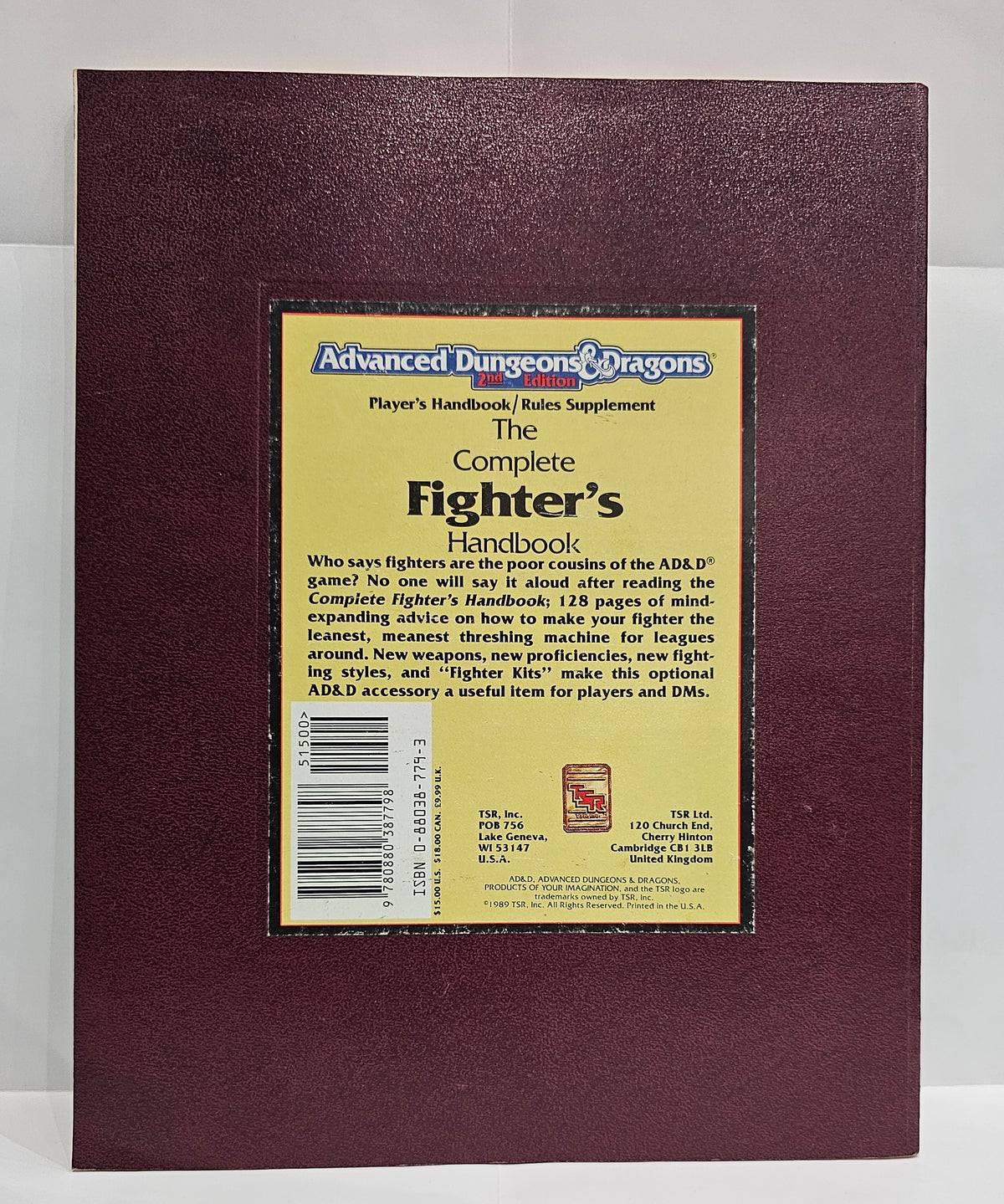 Advanced Dungeons & Dragons 2nd Edition The Complete Fighter's Handbook