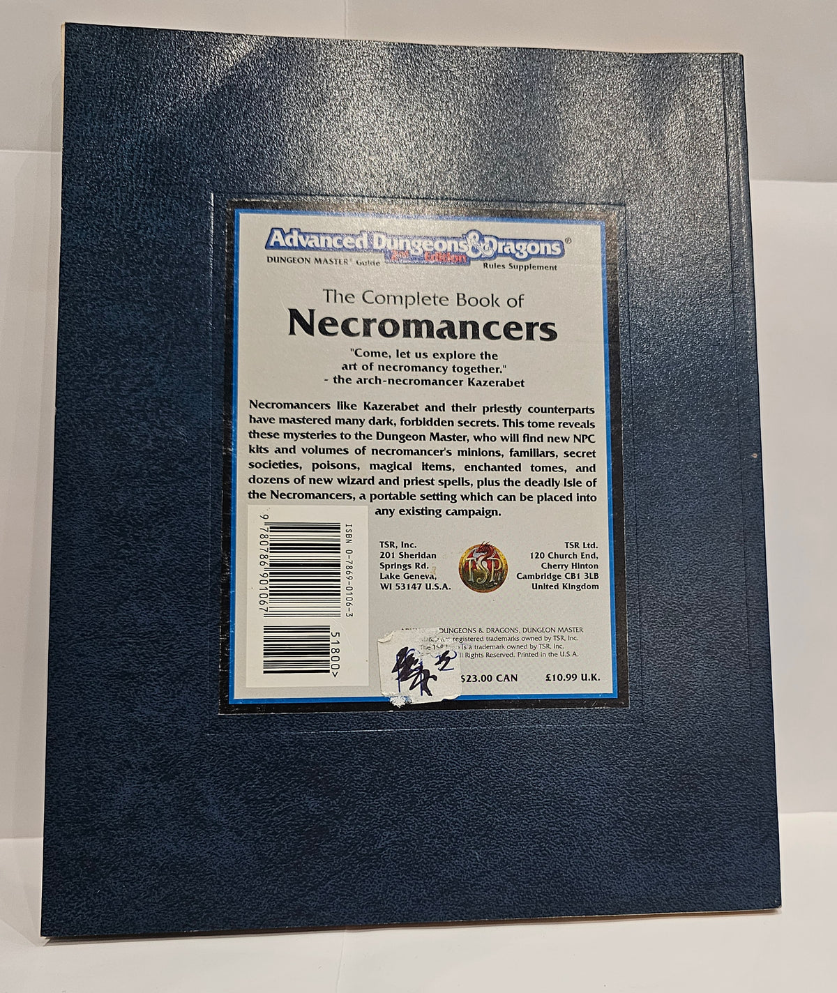 Advanced Dungeons & Dragons 2nd Edition The Complete Book of Necromancers