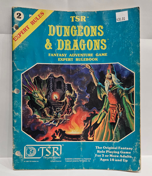 Dungeons & Dragons Fantasy Adventure Game Expert Rulebook