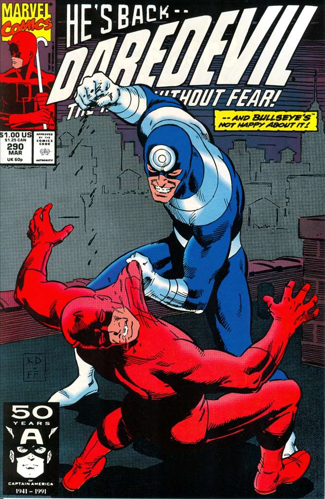 Daredevil #290, Comic Book, Back Issue, buy comics online, comic book store guelph, online comic book store, local comic shop, Long Box Silver's Comics