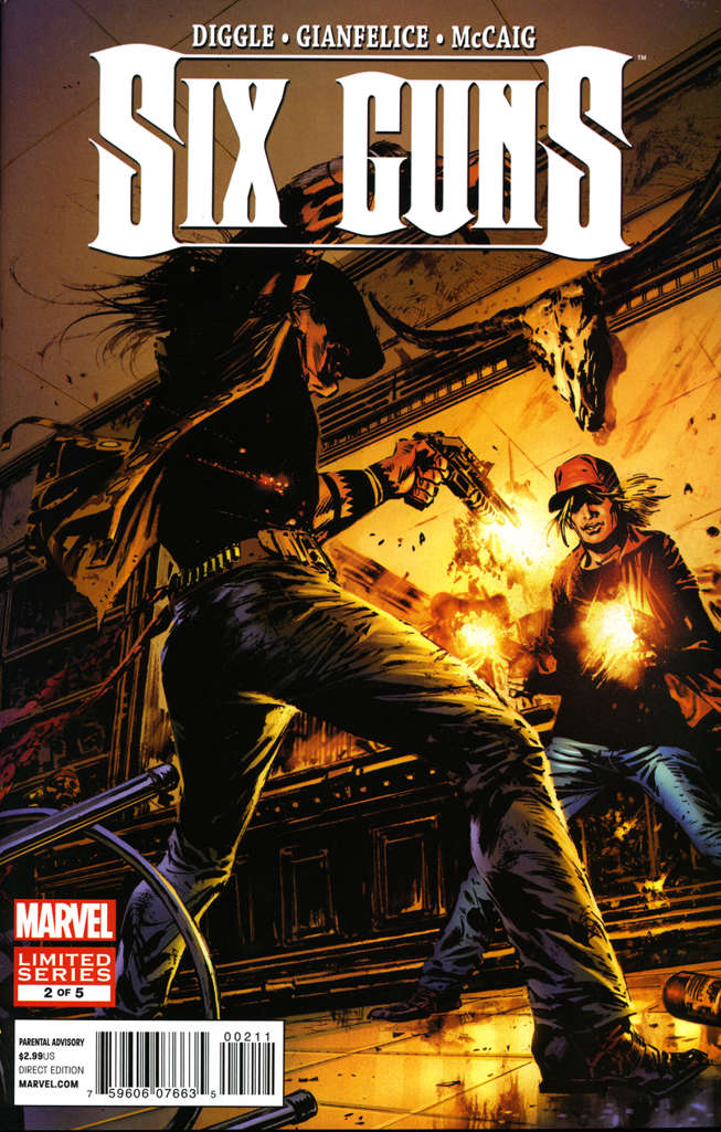 Six Guns #2 (VF-NM), Comic Book, Back Issue, buy comic books online, online comic book store canada, sell comic books, online, comic websites, comic store,  vintige comic books, comic book store guelph, comic book store, comic book store near me, Long Box Silver's Comics 
