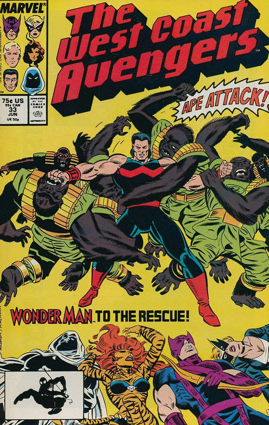 West Coast Avengers(VF-NM) #33, Comic Book, Back Issue, buy comic books online, order comics online, marvel comics, sell comic books, online, comic websites, comic store,  vintige comic books, comic book store guelph, comic book store, comic book store near me, Long Box Silver's Comic Book Store