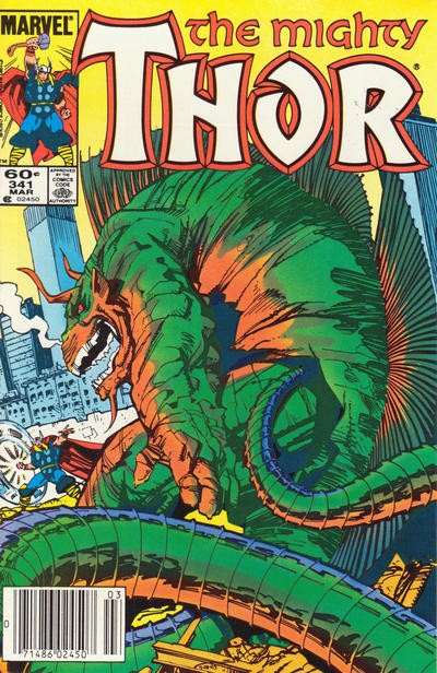 The Mighty Thor (Newsstand) #341/NS, Comic Book, Back Issue, buy comic books online, order comics online, marvel comics, sell comic books, online, comic websites, comic store,  vintige comic books, comic book store guelph, comic book store, comic book store near me, Long Box Silver's Comic Book Store