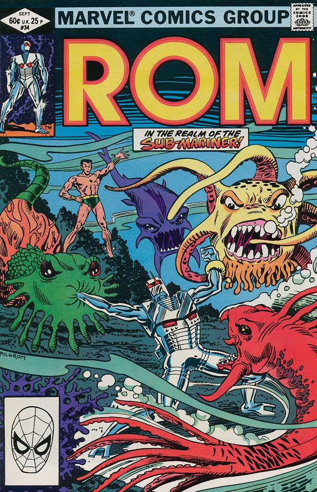 ROM #34, Marvel Comics, Comic Book, Back Issue, buy comics online, comic book store guelph, online comic book store, local comic shop, Long Box Silver's Comics