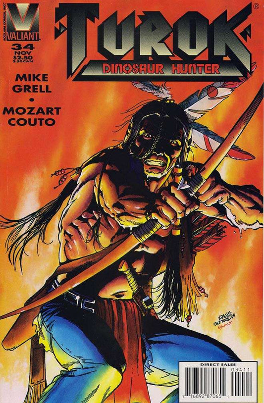 Turok, Dinosaur Hunter #34, Comic Book, Back Issue, buy comic books online, order comics online, marvel comics, sell comic books, online, comic websites, comic store,  vintige comic books, comic book store guelph, comic book store, comic book store near me, Long Box Silver's Comic Book Store
