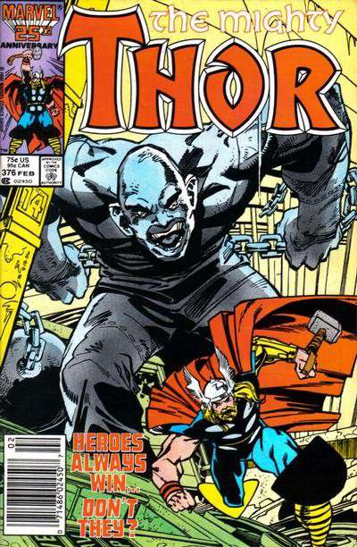 Thor #376/NS (VF-NM), Comic Book, Back Issue, buy comic books online, online comic book store canada, sell comic books, online, comic websites, comic store,  vintige comic books, comic book store guelph, comic book store, comic book store near me, Long Box Silver's Comics 