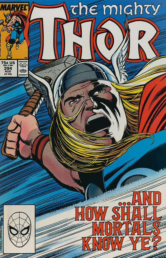 The Mighty Thor #394, Comic Book, Back Issue, buy comic books online, order comics online, marvel comics, sell comic books, online, comic websites, comic store,  vintige comic books, comic book store guelph, comic book store, comic book store near me, Long Box Silver's Comic Book Store