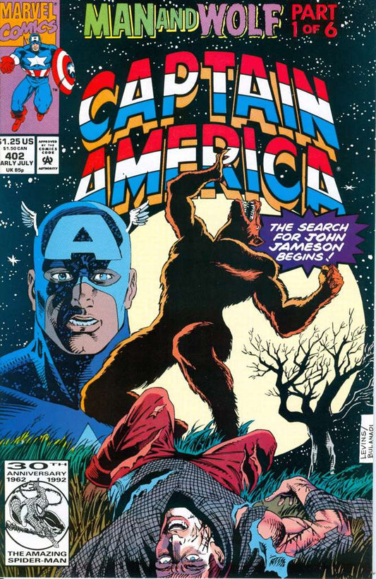 Captain America (1st Series) Man and Wolf Series (#1-6) #402 (VF-NM), Comic Book, Back Issue, buy comic books online, online comic book store canada, sell comic books, online, comic websites, comic store,  vintige comic books, comic book store guelph, comic book store, comic book store near me, Long Box Silver's Comics 