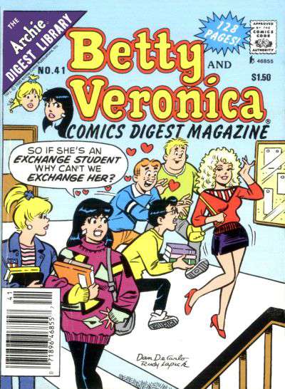 Betty and Veronica Comics Digest #41 (VF), Comic Book, buy comic books online, online comic book store canada, sell comic books, online, comic websites, comic store,  vintige comic books, comic book store guelph, comic book store,  Long Box Silver's Comics