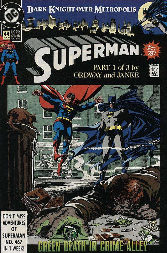 Superman (2nd Series) #44, DC Comics, Comic Book, Back Issue, buy comics online, comic book store guelph, online comic book store, local comic shop, Long Box Silver's Comics