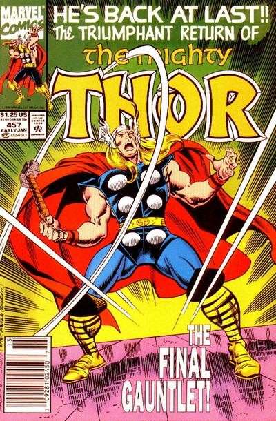 The Mighty Thor (Newsstand) #457/NS, Comic Book, Back Issue, buy comic books online, order comics online, marvel comics, sell comic books, online, comic websites, comic store,  vintige comic books, comic book store guelph, comic book store, comic book store near me, Long Box Silver's Comic Book Store