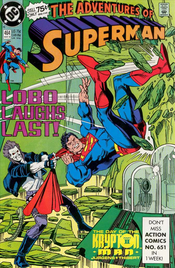 Adventures of Superman #464, Comic Book, Back Issue, buy comics online, comic book store guelph, online comic book store, local comic shop, Long Box Silver's Comics