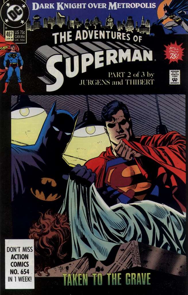 Adventures of Superman #467, Comic Book, Back Issue, buy comics online, comic book store guelph, online comic book store, local comic shop, Long Box Silver's Comics