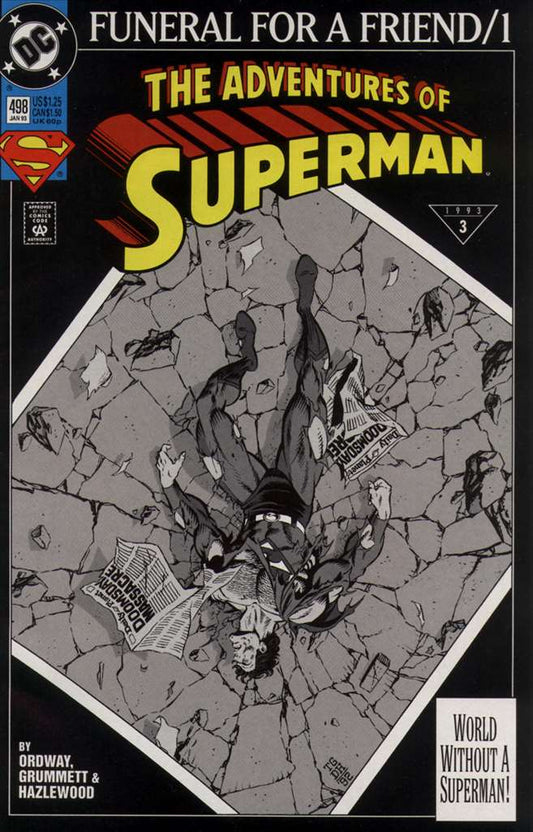 Adventures of Superman #498, Comic Book, Back Issue, buy comics online, comic book store guelph, online comic book store, local comic shop, Long Box Silver's Comics