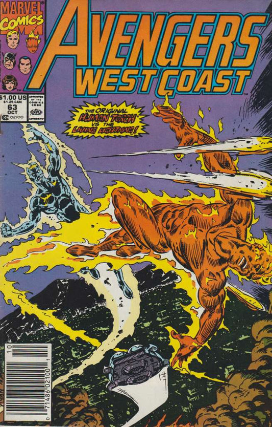Avengers West Coast #63/NS (VF/NM), Comic Book, Back Issue, buy comic books online, order comics online, marvel comics, sell comic books, online, comic websites, comic store,  vintige comic books, comic book store guelph, comic book store, comic book store near me, Long Box Silver's Comic Book Store