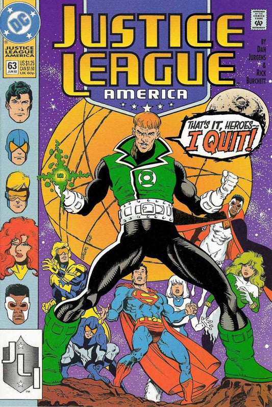 Justice League America #63 (VF-NM), Comic Book, Back Issue, buy comic books online, online comic book store canada, sell comic books, online, comic websites, comic store,  vintige comic books, comic book store guelph, comic book store, comic book store near me, Long Box Silver's Comics 