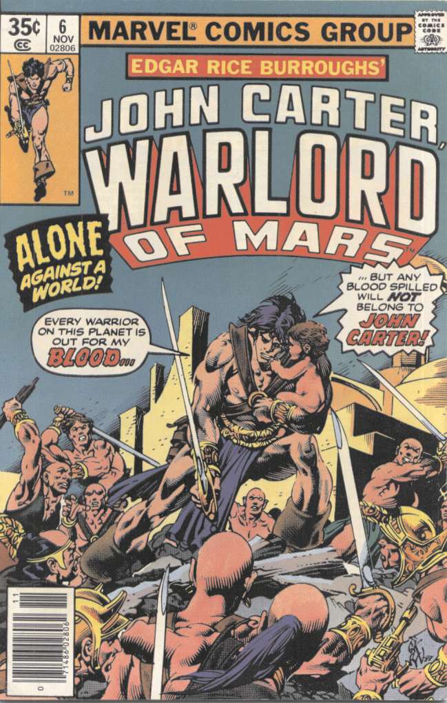 John Carter, Warlord of Mars #6, Comic Book, Back Issue, buy comics online, comic book store guelph, online comic book store, local comic shop, Long Box Silver's Comics