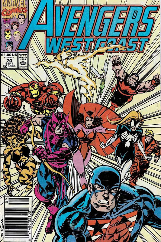 Avengers West Coast #74/NS (VF/NM), Comic Book, Back Issue, buy comic books online, order comics online, marvel comics, sell comic books, online, comic websites, comic store,  vintige comic books, comic book store guelph, comic book store, comic book store near me, Long Box Silver's Comic Book Store