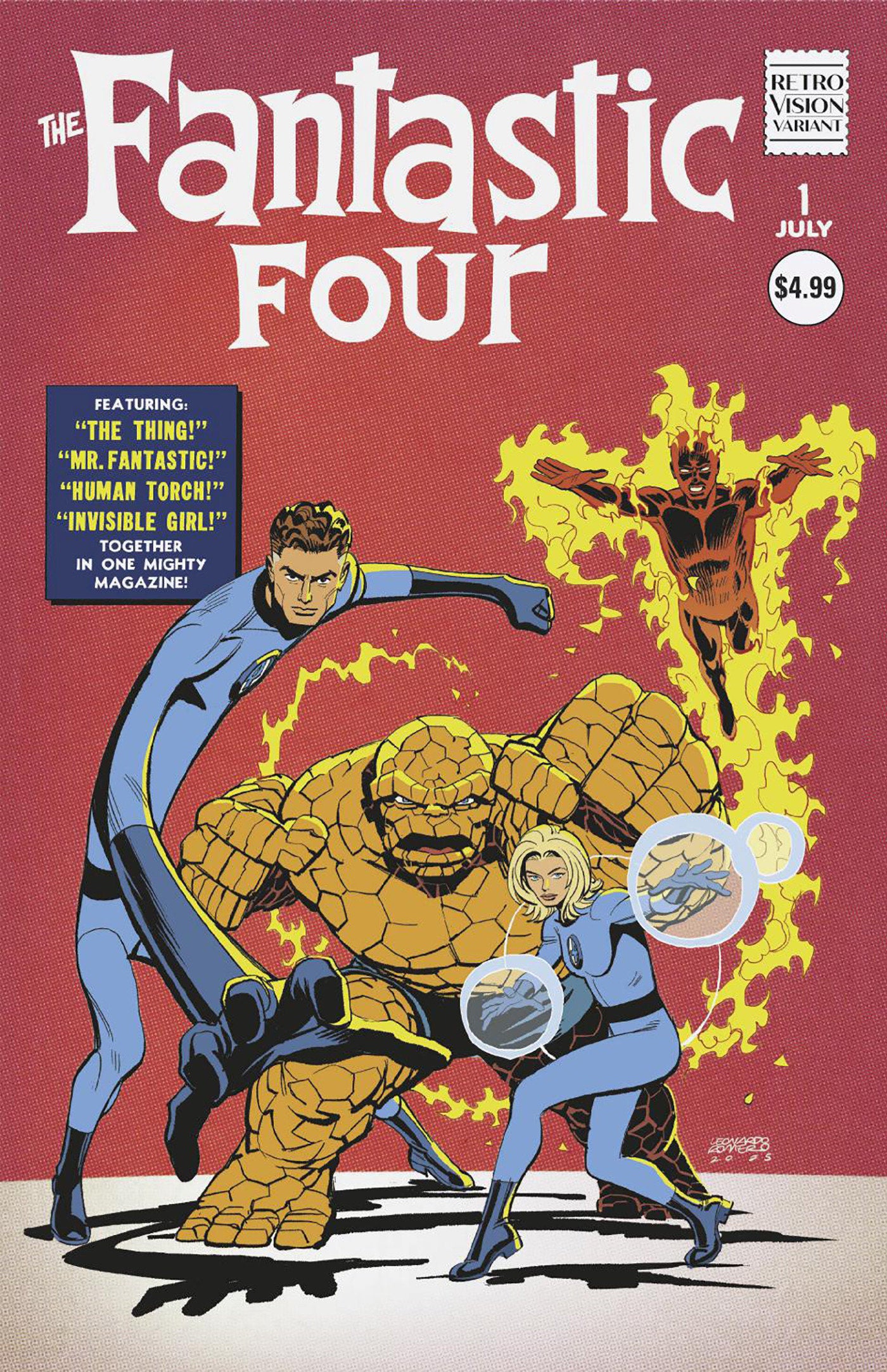 Fantastic Four #1 Leonardo Romero Retrovision Variant (VF/NM)