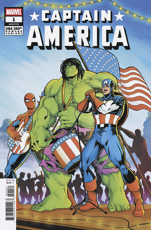 Captain America #1 Luciano Vecchio 250th Homage Variant (VF/NM)