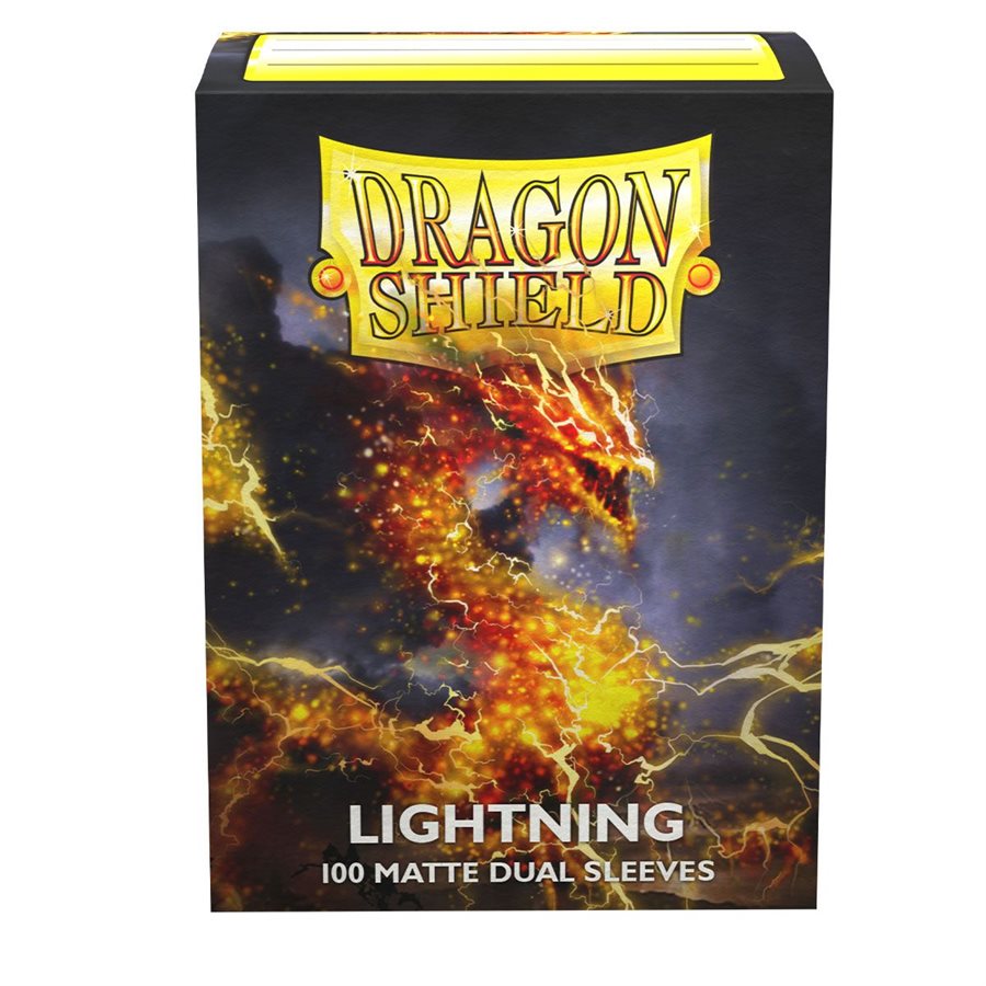 Dragon Shield DUAL Lightning (Yellow) 100ct Sleeves (Matte)