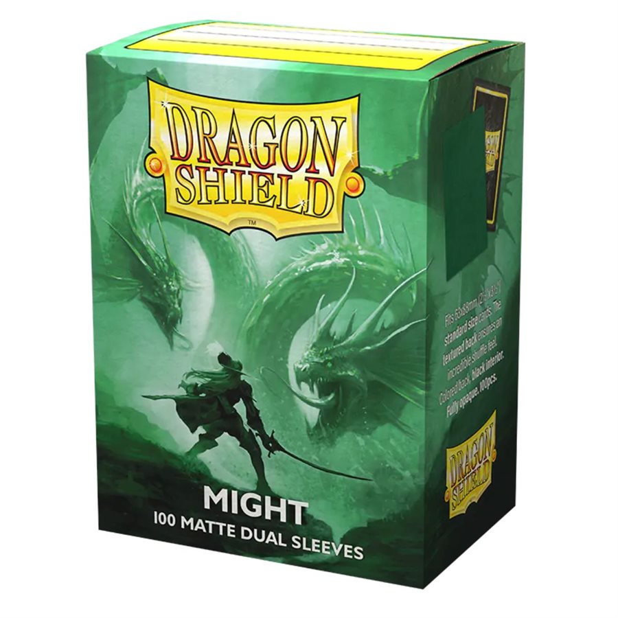 Dragon Shield DUAL Might (Green) 100ct Sleeves (Matte)