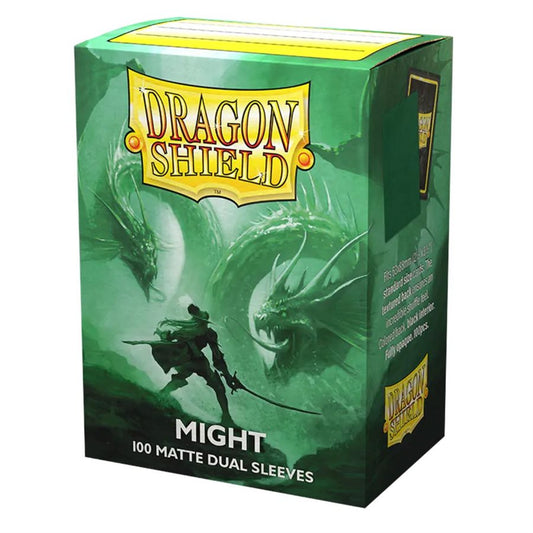 Dragon Shield DUAL Might (Green) 100ct Sleeves (Matte)