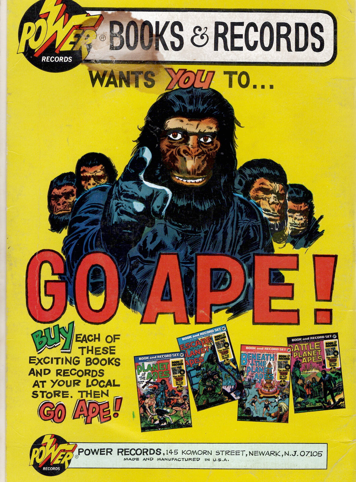 Planet of the Apes Books & Records Set PR18-PR21