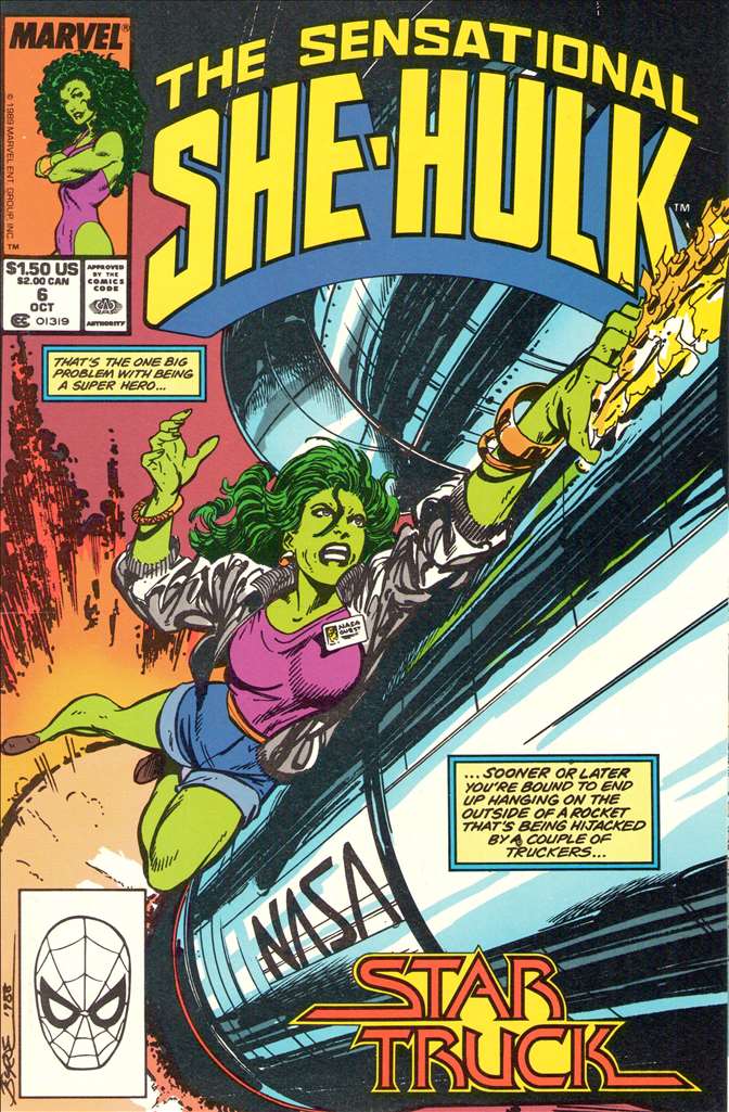 The Sensational She-Hulk #6The Sensational She-Hulk, Marvel Comics, Comic Book, Back Issue, buy comics online, comic book store guelph, online comic book store, local comic shop, Long Box Silver's Comics