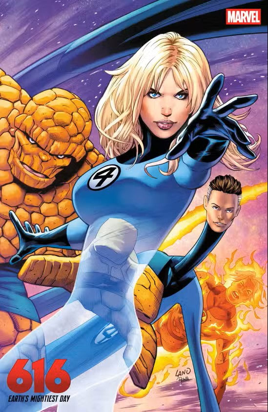 Fantastic Four Fanfare Marvel 616 Day 2025 Exclusive One-Per-Store Variant by Greg Land #1/H (VF/NM), Comic Book, Back Issue, buy comic books online, online comic book store canada, sell comic books, online, comic websites, comic store,  vintige comic books, comic book store guelph, comic book store, comic book store near me, Long Box Silver's Comics 