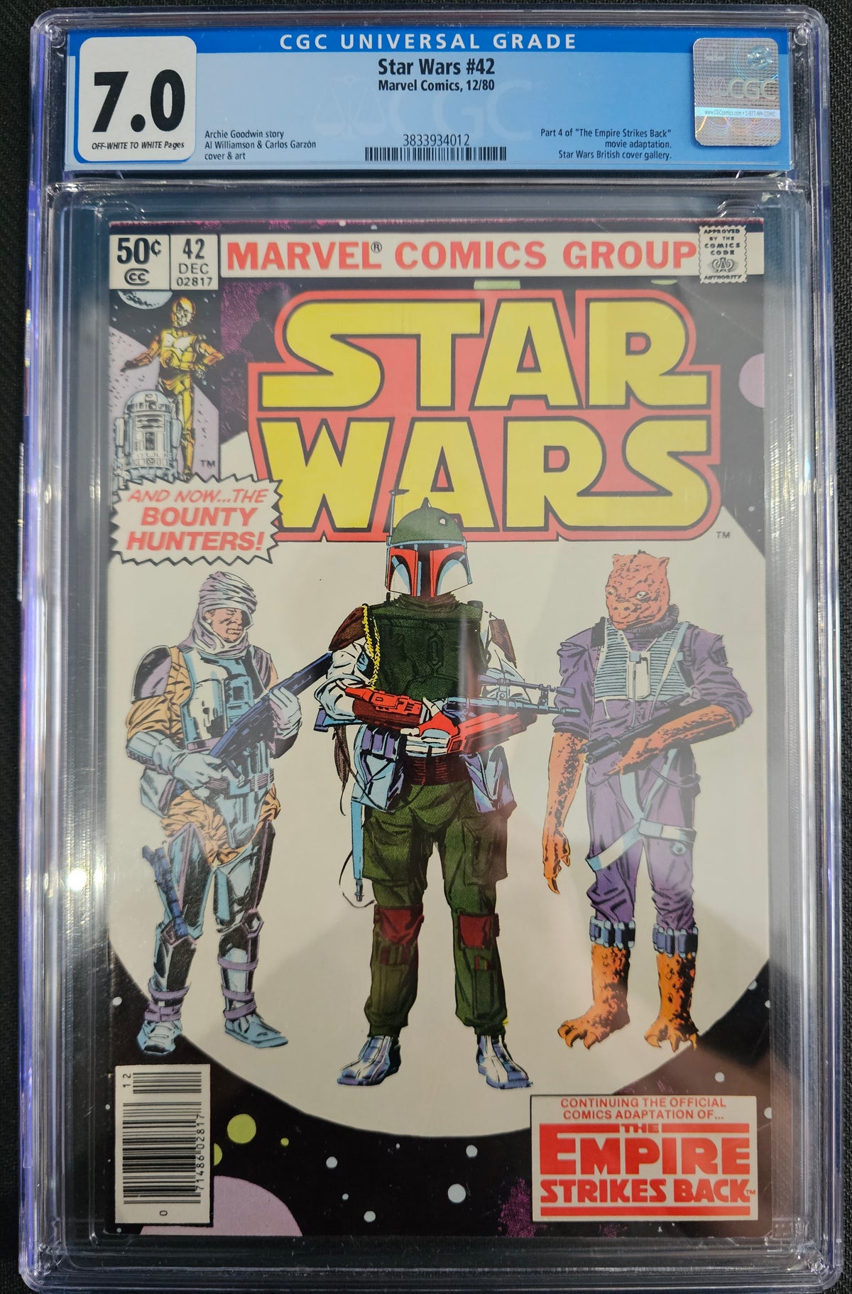 Star Wars Newsstand Edition with cover by Al Williamson #42/NS CGC 7.0