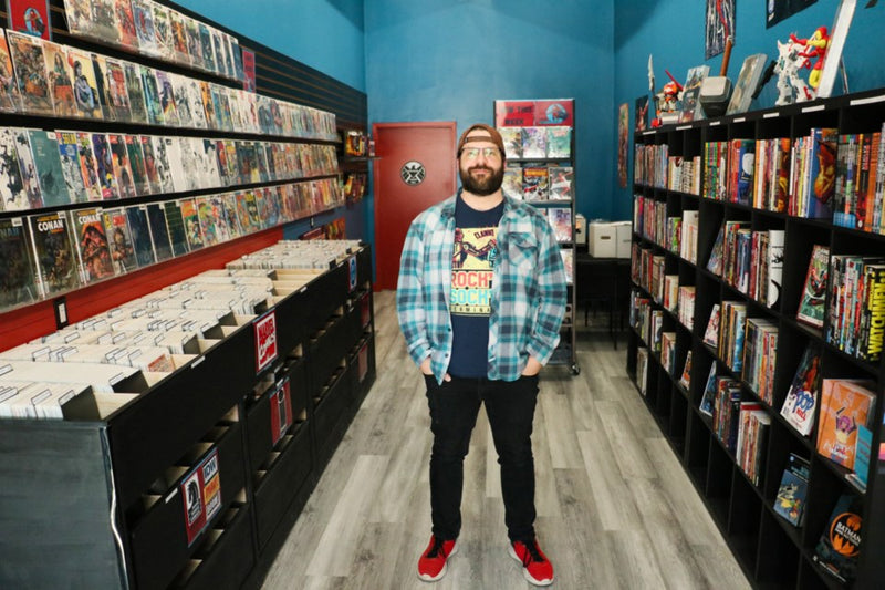 Craig Schenk, owner of Long Box Silver's Comics, as featured in GuelphToday